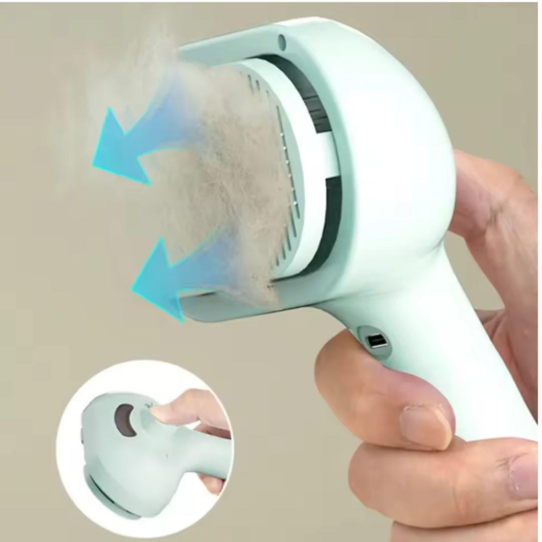 Pet Steam Brush 3-in-1 — Gentle Mist Comb for Easy Grooming & Less Shedding