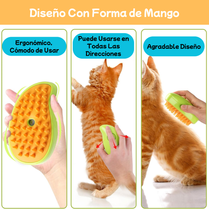 Cepillo a Vapor Recargable 3 en 1 para Mascotas