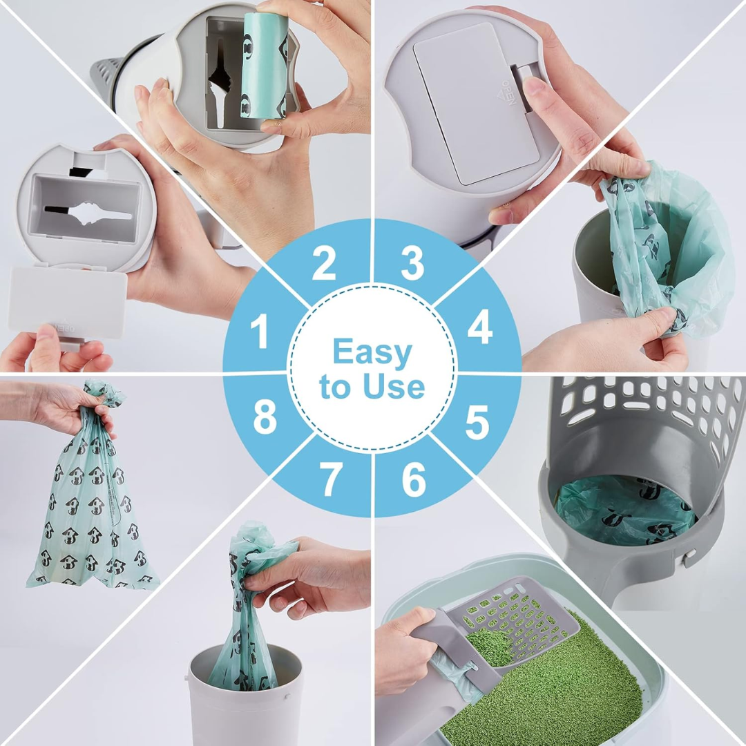 Litter Scooper with Holder – Easy and Hands-Free Cat Litter Cleaning