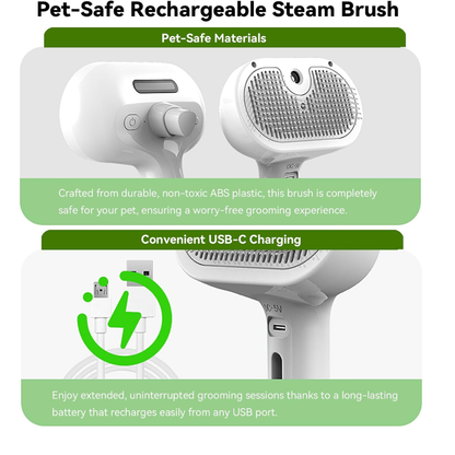 Pet Steam Brush 3-in-1 — Gentle Mist Comb for Easy Grooming & Less Shedding